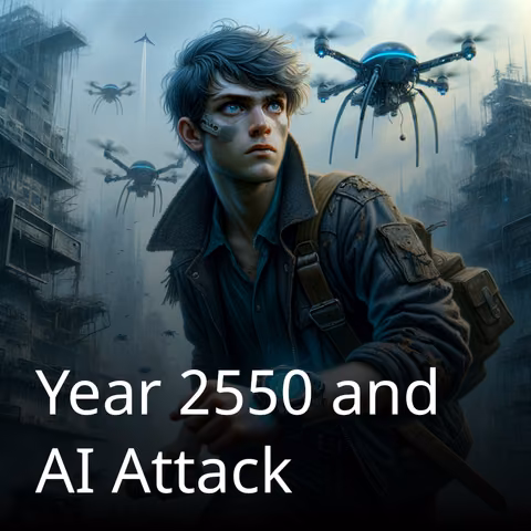Year 2550 and AI Attack